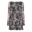 Firetrap Women's Tie Dye Mini Bodycon Dress Black Multi