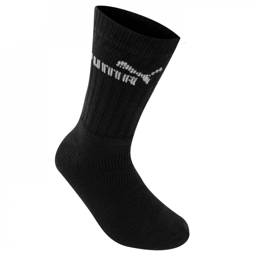 Puma 3 Pack Crew Socks Junior Black