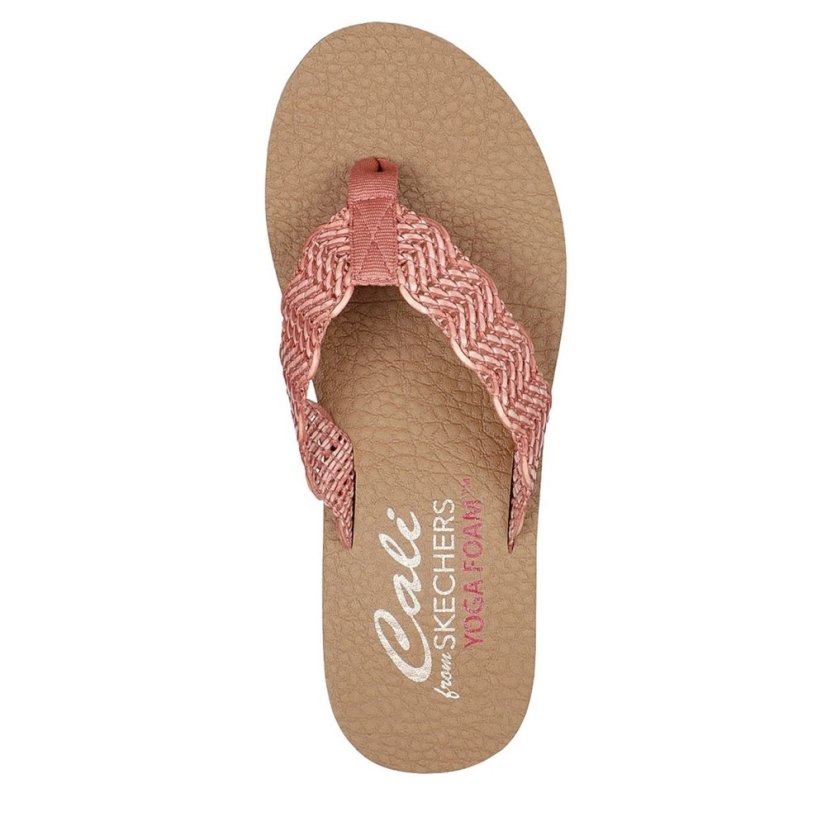 Skechers Open Weave Thong W Yoga Foam Flip Flops Girls Rosette