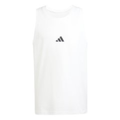 adidas Essentials Small Logo Tank Top Mens White/Black