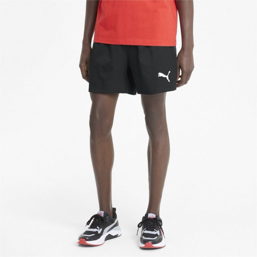 Puma Essentials Logo Woven Shorts 5 Mens Black/White