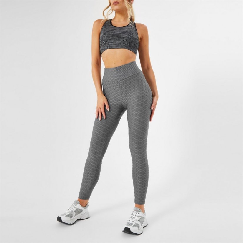 Miso Honeycomb Leggings Womens Grey