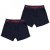 Lonsdale 2 Pack Boxers Junior Navy/Bright Red