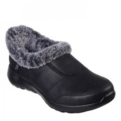 Skechers On-The-Go Joy - Winter Cozy Slip On Trainers Girls Black