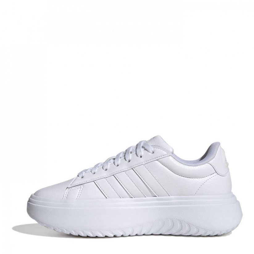adidas Grand Court Platform Shoes Womens Ftwr White/Ftw
