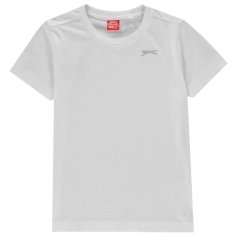 Slazenger Junior Boys Plain Tee shirt White