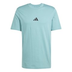 adidas Essentials Single Jersey Logo pánske tričko Powder Teal SL