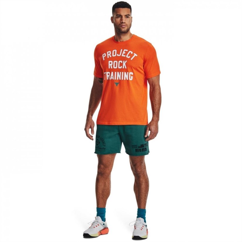 Under Armour Armour Ua Pjt Rock Training Ss T-Shirt Mens Orange