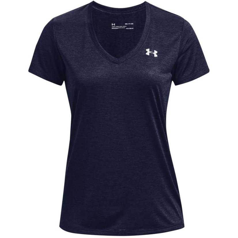 Under Armour Tech™ Twist V-Neck Short Sleeve Womens Midnight Navy