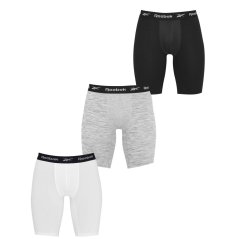 Reebok 3 Pack Performance Boxer Shorts Hogan Blk/Wht/Gry