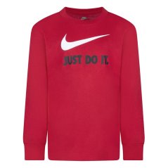 Nike Kids' Swoosh Just Do It Long Sleeve T-Shirt University Red