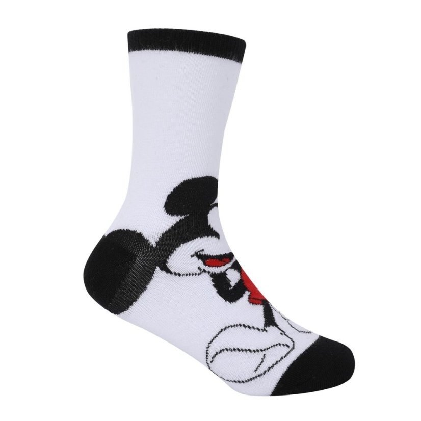 Character Crew Sock 5pk Junior Mickey Mouse