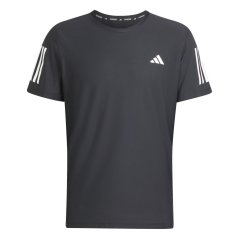 adidas Men's Short-Sleeve Performance Running Top BLACK