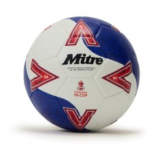 Mitre FA Cup 2025 Train Footballs White/Blue
