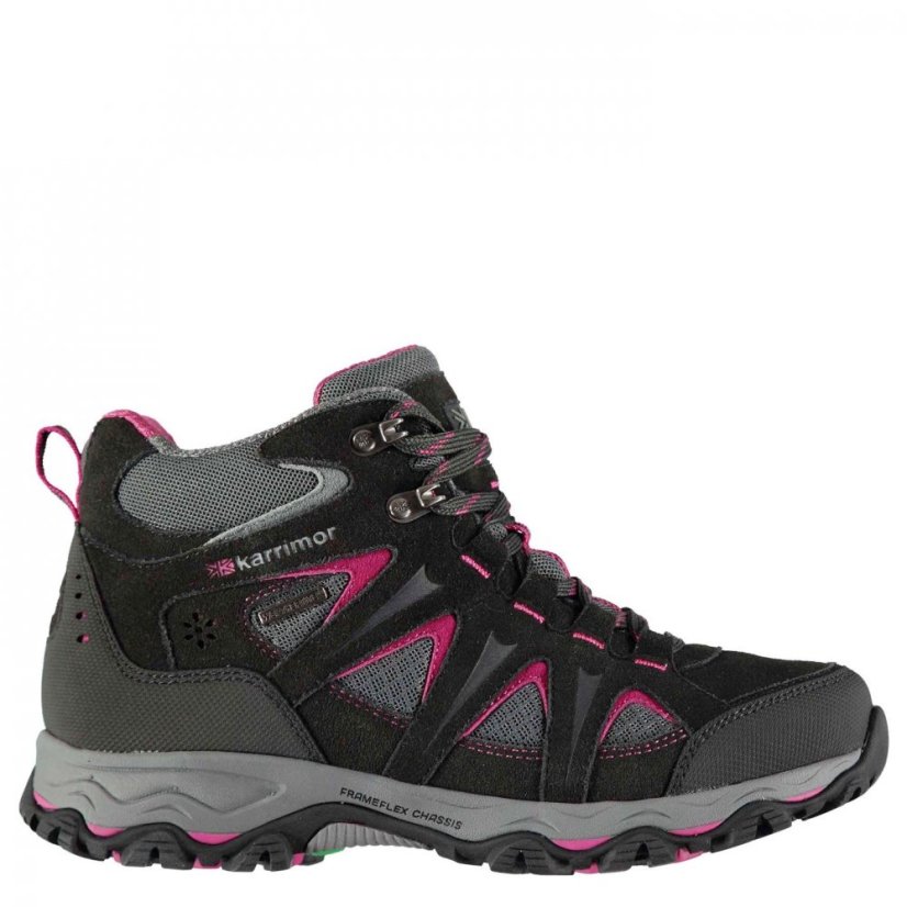 Karrimor Mount Mid Ladies Waterproof Walking Boots Black/Pink