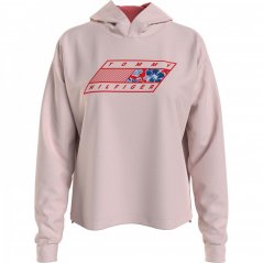 Tommy Sport Two Tone Hoodie Pink
