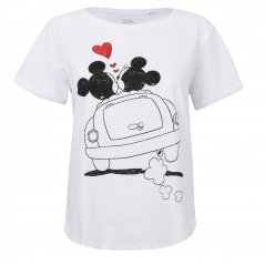 Disney Short Slv Tee Ld00 Mickey/Minnie