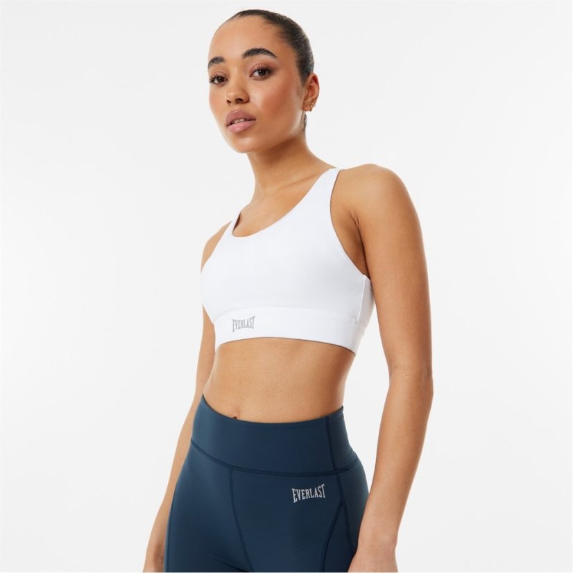 Everlast Medium Support Sports Bra Womens White