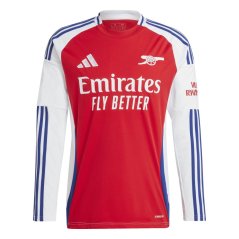 adidas Arsenal Home Long Sleeve Shirt 2024 2025 Adults Red