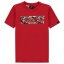 adidas Logo T Shirt Junior Red/LtGrey/Blk