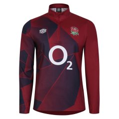 Umbro England Rugby Warm Up Layer Top 2023 2024 Juniors Tbtn Red/Navy