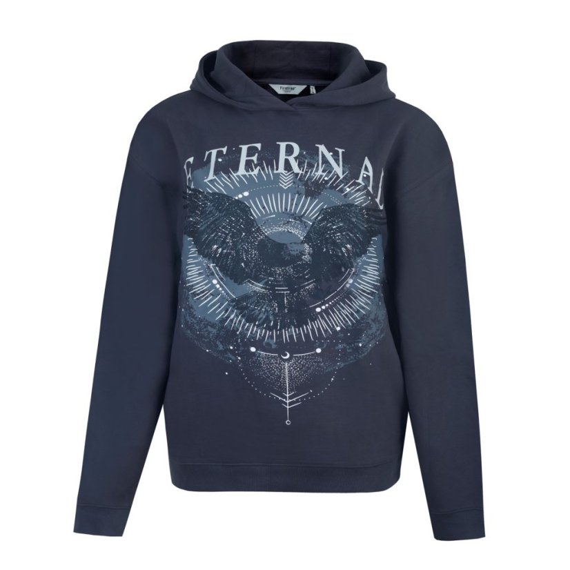 Firetrap Women's Graphic Hoodie Charcoal
