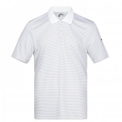 Slazenger Micro Stripe Golf Polo Shirt Mens White