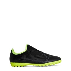 Puma Finesse Astro Turf Football Boots Juniors Black/FluYellow
