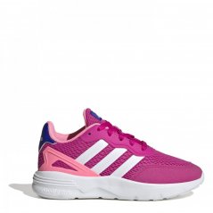 adidas Nebzed Lifestyle Lace Running Shoes Juniors Lucfuc/Ftwwht/F