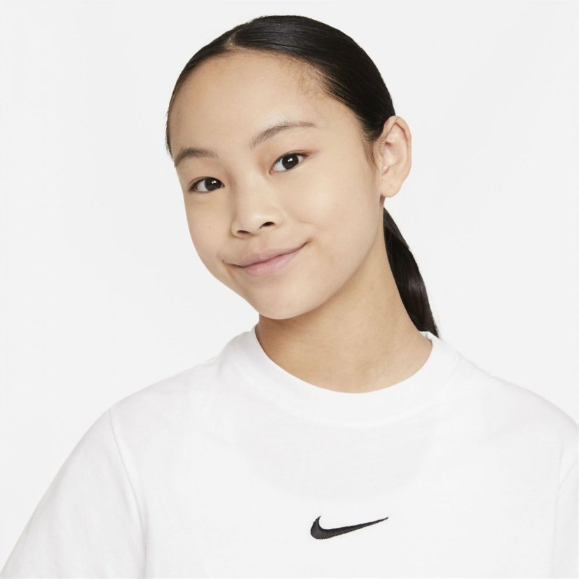 Nike Sportswear Big Kids' (Girls') T-Shirt White/Black