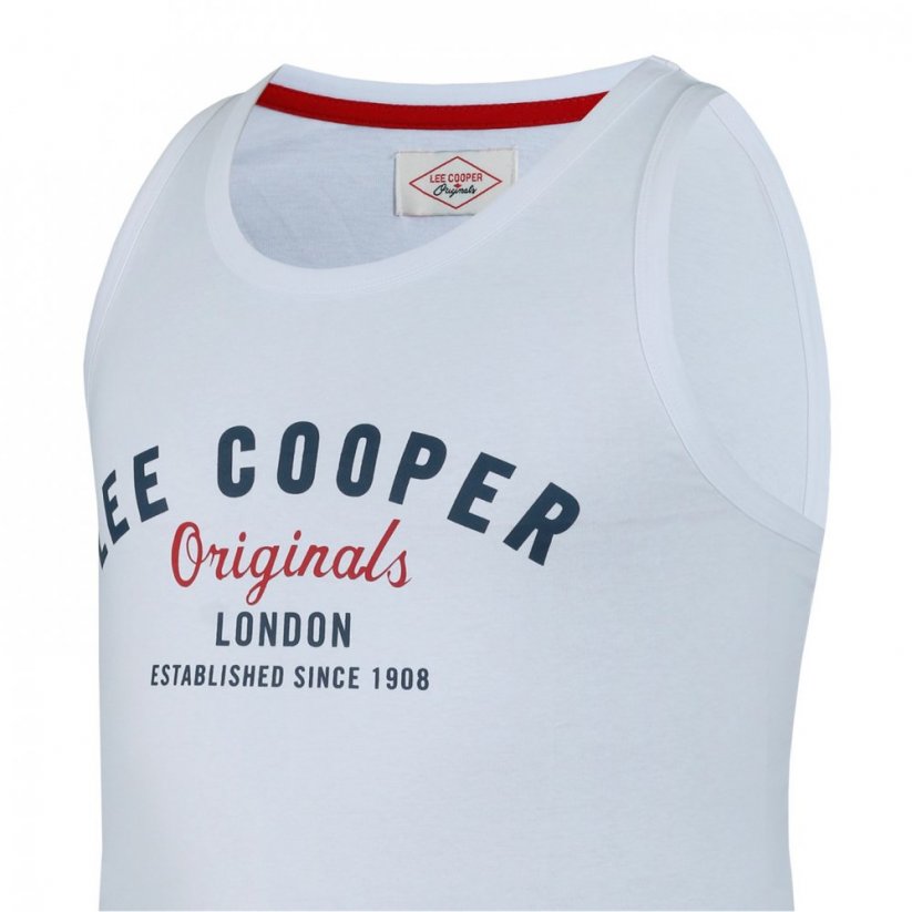 Lee Cooper Cooper Logo Vest White 1