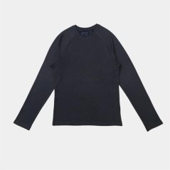 Howick Men's Cotton Crew Neck Long Sleeve Pyjama Sets Charcoal Plain
