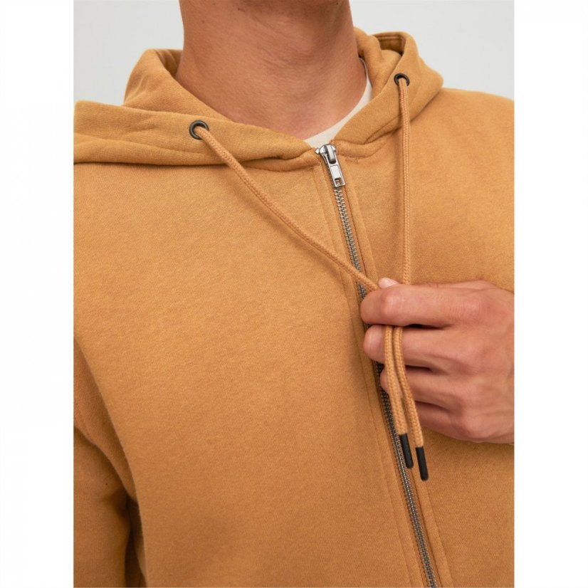 Jack and Jones Star Basic Zip Hoodie Rubber