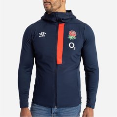 Umbro England Rugby Hooded Jacket 2023 2024 Adults Navy/Scarlet