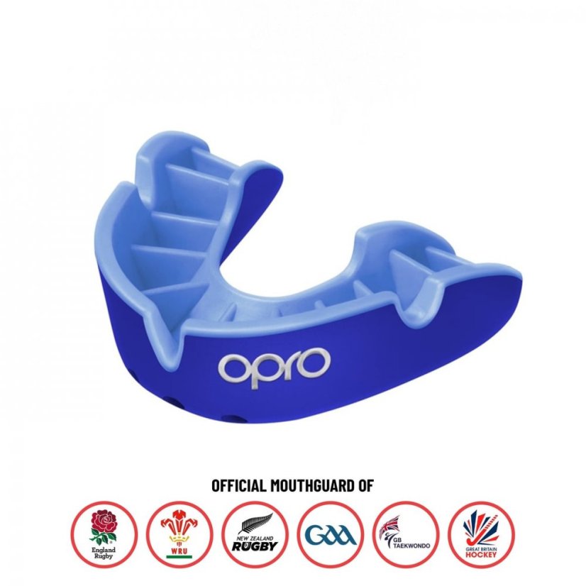 Opro Self-Fit Silver 34 Dark Blue/Blue