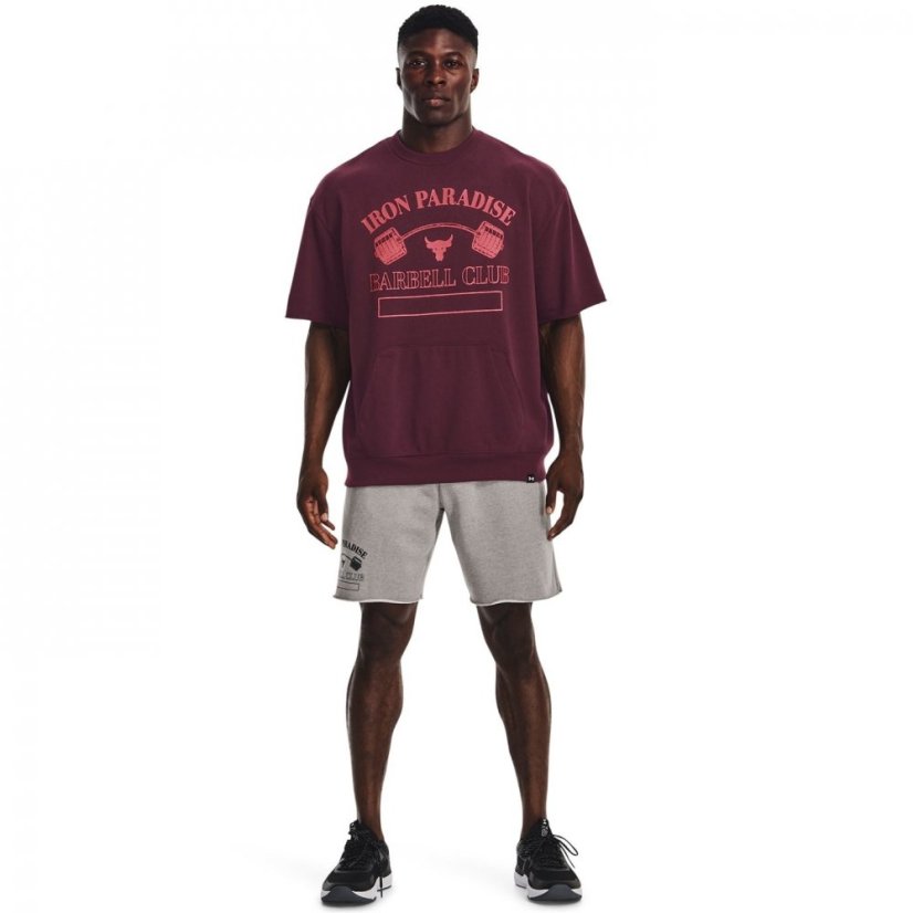 Under Armour Project Rock Terry Shorts Mens Pewter/Black