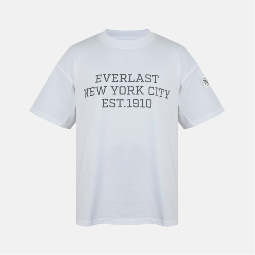 Everlast Men's NYC Logo Oversized T-Shirt White