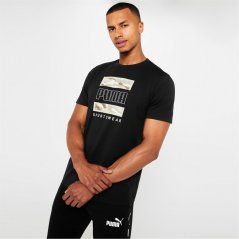 Puma Graphic T-Shirt Mens Black Camo Box