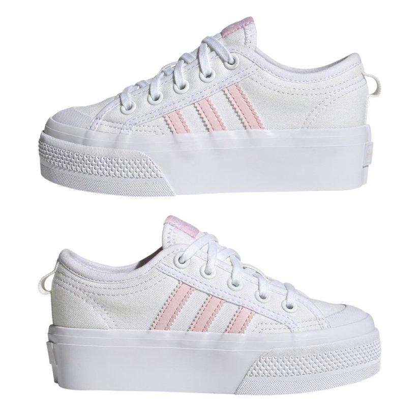 adidas Nizza Platform Shoes Childrens White