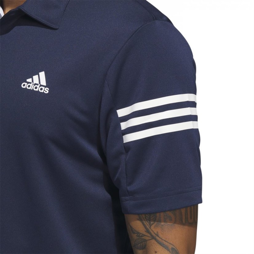 adidas 3 Stripe pánske polo tričko Navy - Veľkosť: L