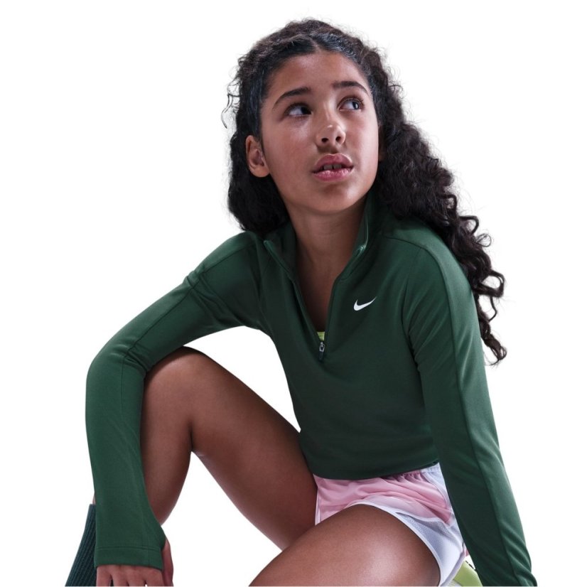 Nike Older Girls DRI-FIT Long Sleeve Half Zip Fir