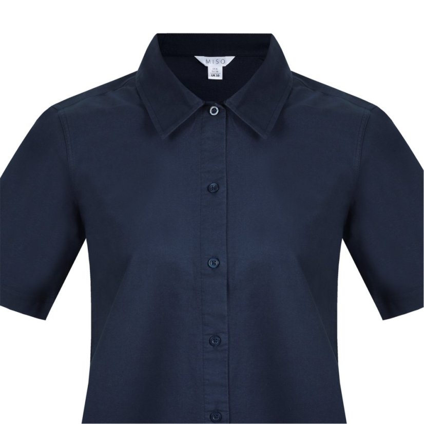 Miso Women's Oxford Day Shirt Dress Navy