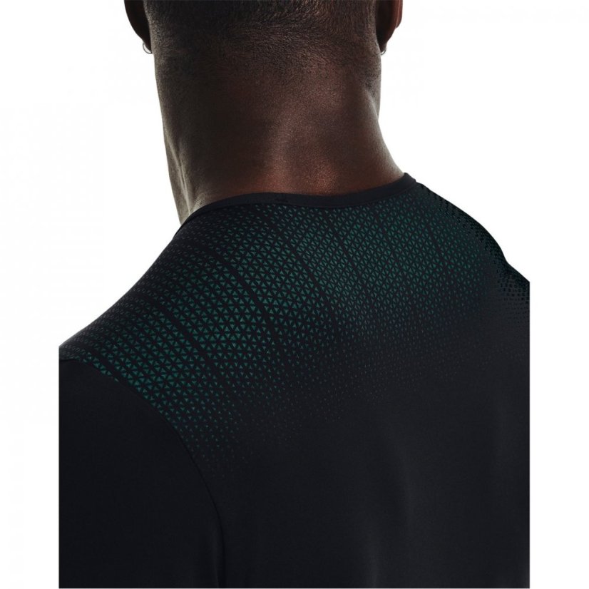 Under Armour Armour Ua Armourprint Ls Gym Top Mens Black/Teal