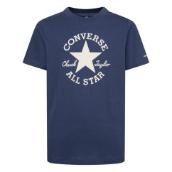 Converse Dissected Chuck Patch Short Sleeve Tee Junior Boys Navy