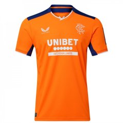 Castore Rangers Third Shirt 2022 2023 Orange/Navy