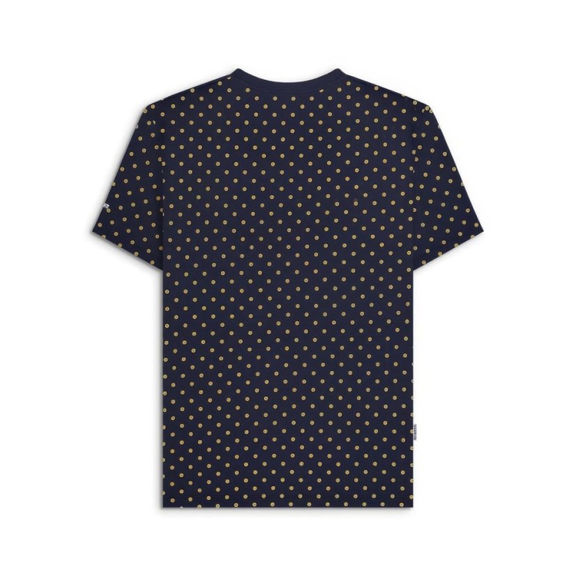 Lambretta AOP Tee Navy/Gold