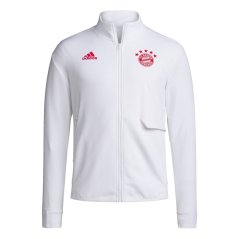 adidas Bayern Munich Anthem Jacket Tracksuit 2022 2023 Top Mens White