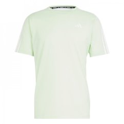 adidas Own the Run 3-Stripes pánské tričko Green/White