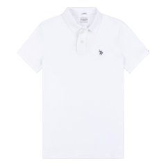 US Polo Assn Pique Polo Top Mens White/Navy