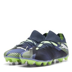 Puma Future 7 Match Rush Firm Ground Football Boots Grey/White/Grn
